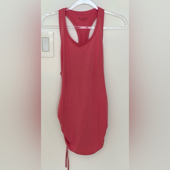 ATHLETA Peach Encore Ruched Side Racerback Tank Top (Size Medium) - Picture 2 of 6